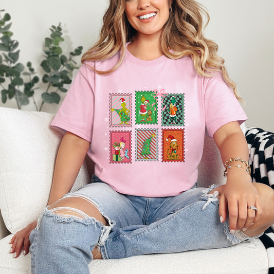 Green Guy Christmas Stamps