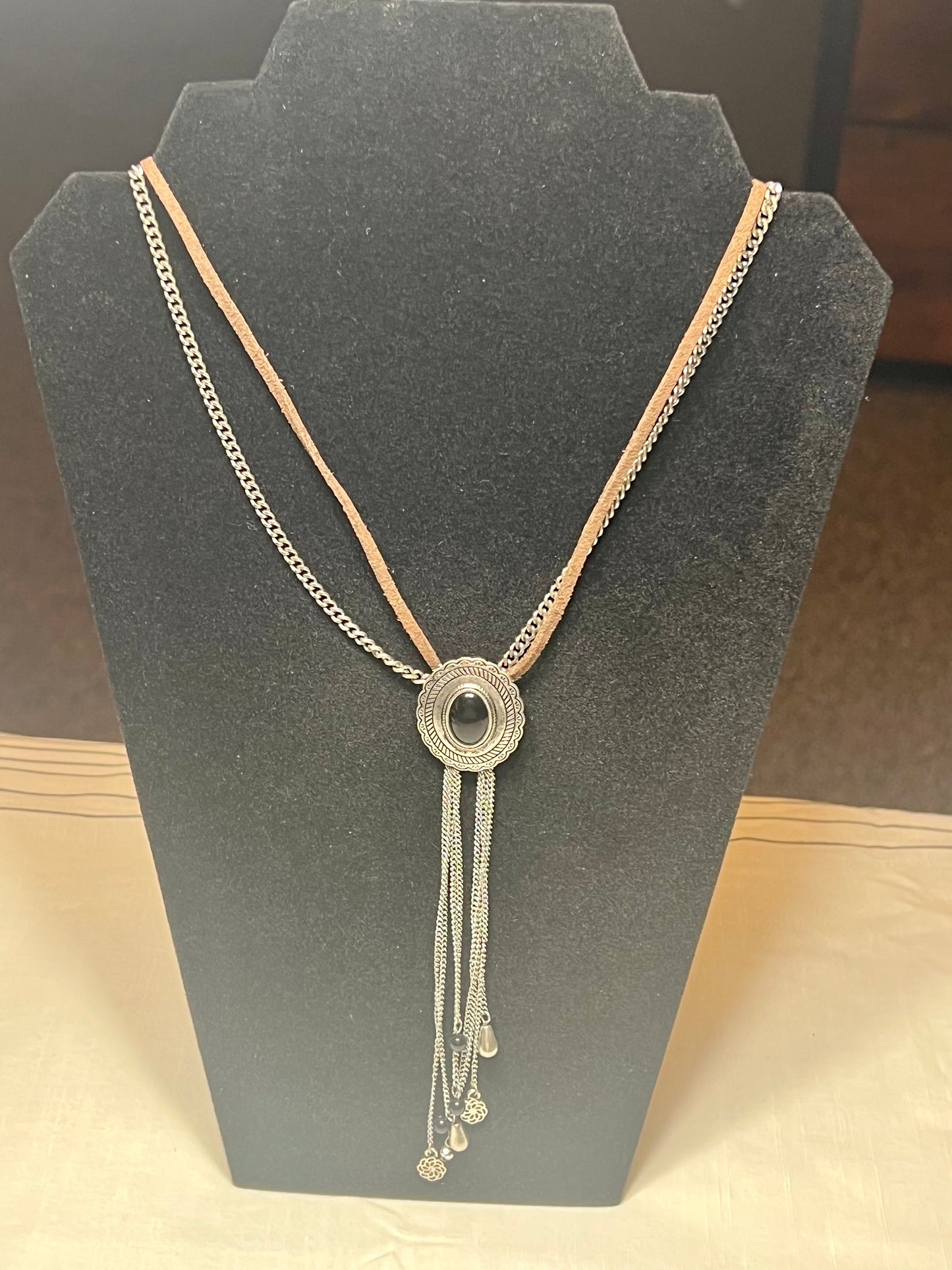 Black Concho Necklace