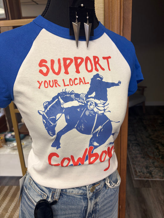 Support Local Cowboys Bella + Canvas Baby Tee