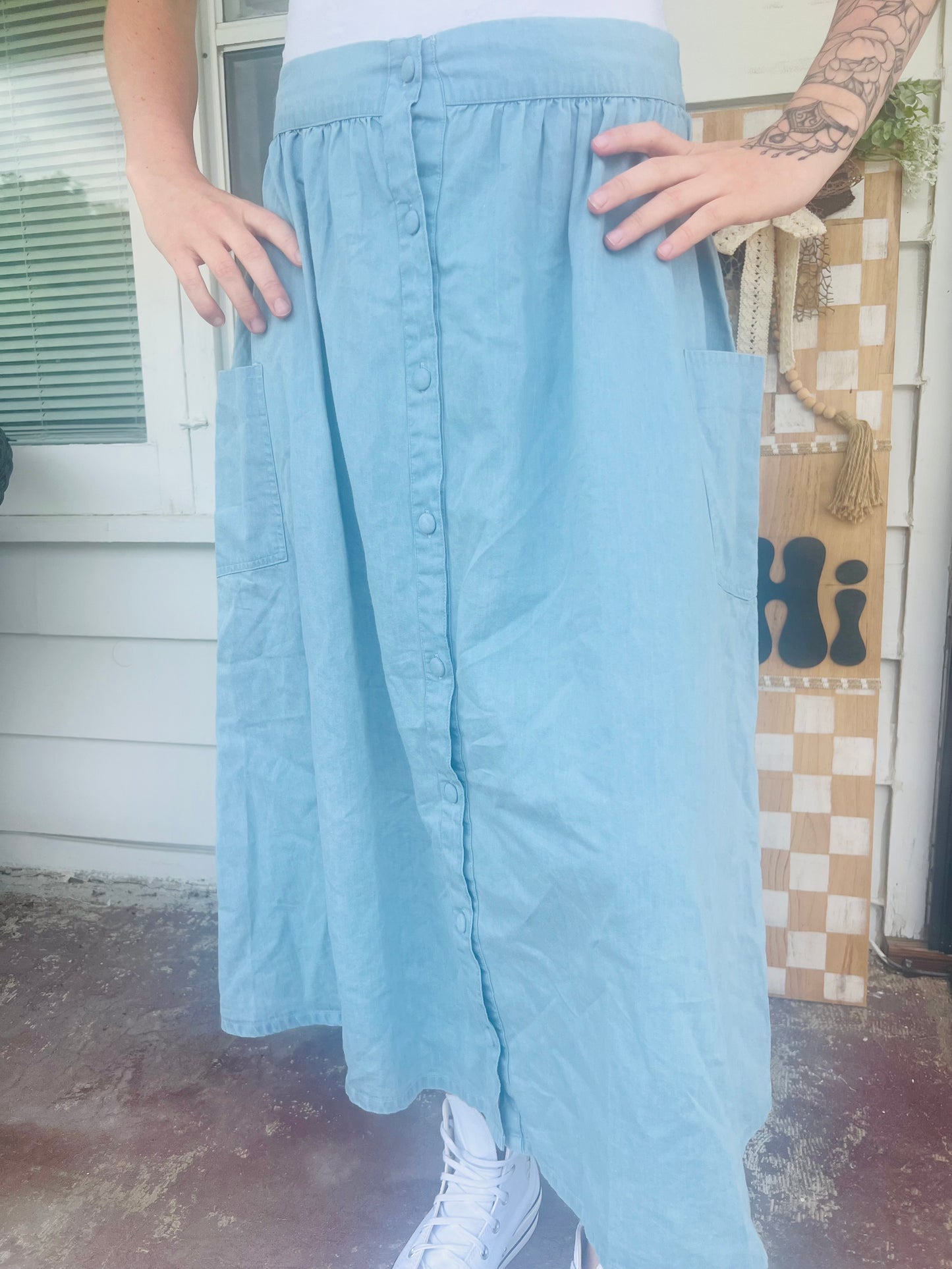 Roper Midi Denim Skirt