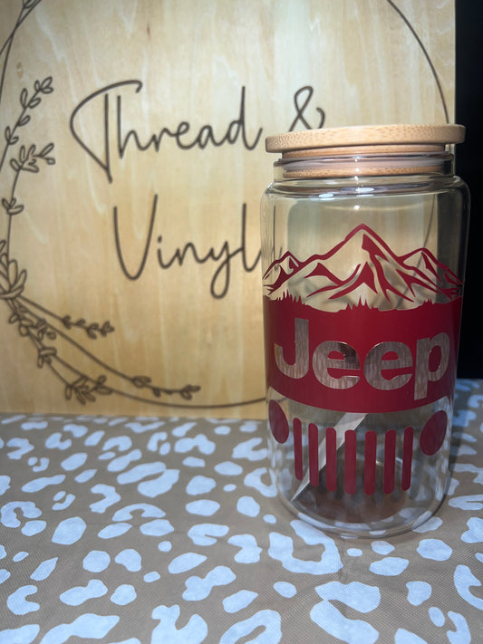 Off-road 16 oz. Glass Can Cup
