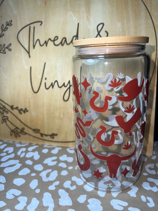 Western 16 oz. Glass Can Cup