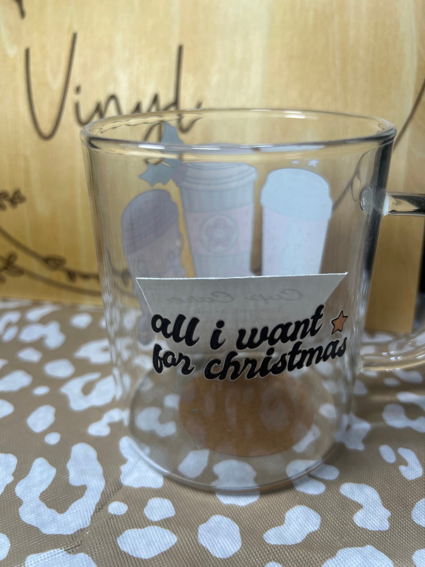 “All I Want For Christmas Is More Coffee” 15 oz. Glass Coffee Mug