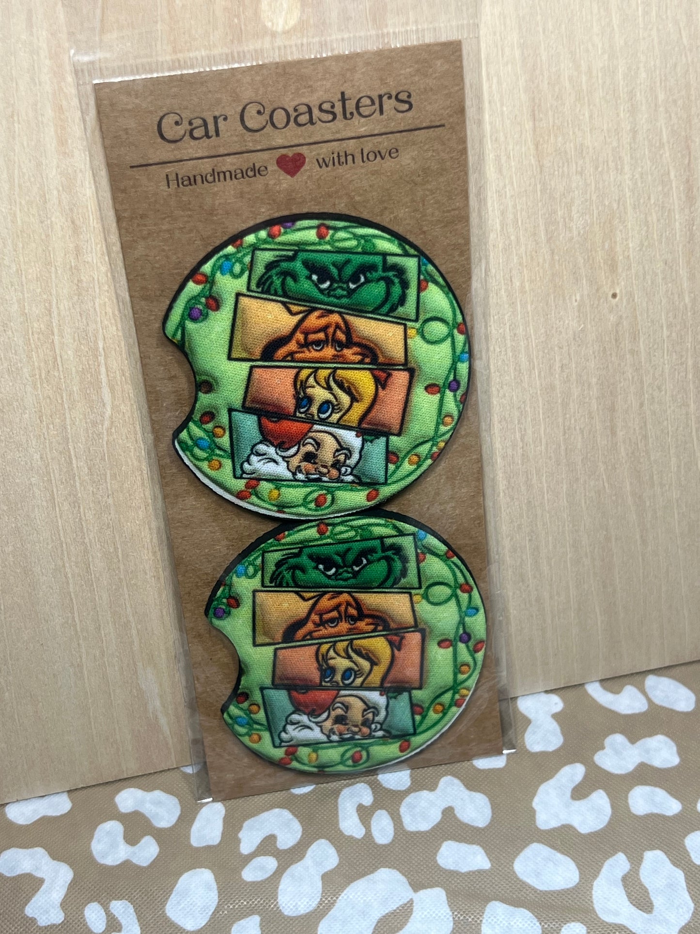 Christmas Characters Car Coasters