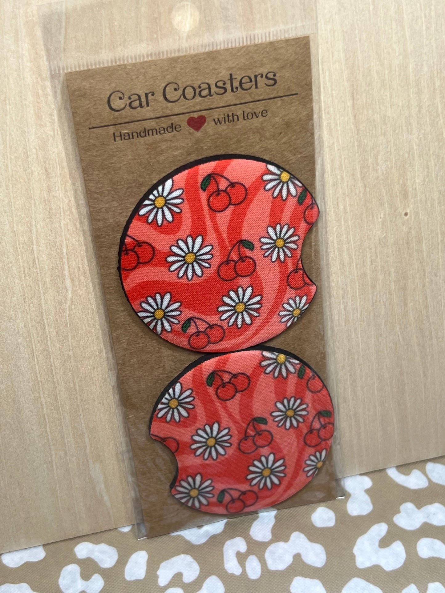 Cherry Car Coasters