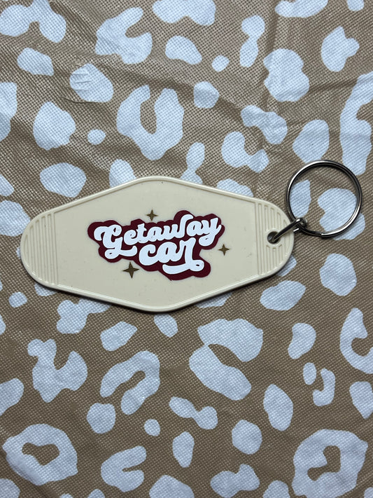 “Getaway Car” Tan Keychain