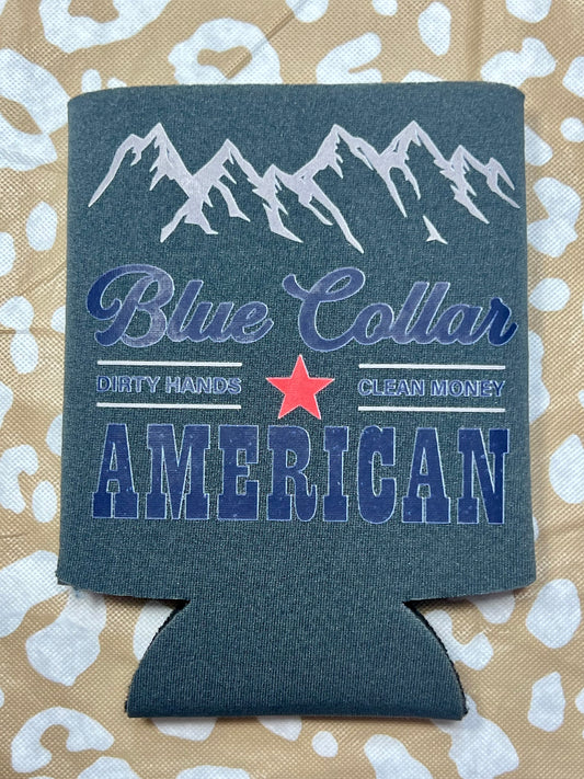 “Blue Collar American” Koozie