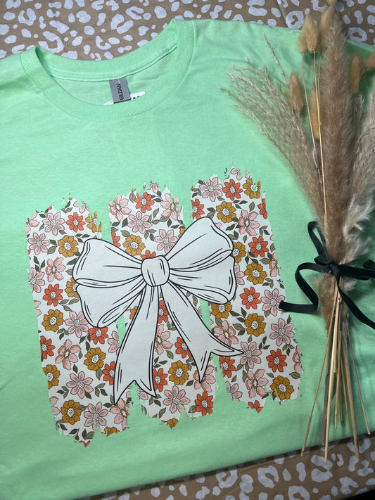 Floral Bow Gildan T-Shirt