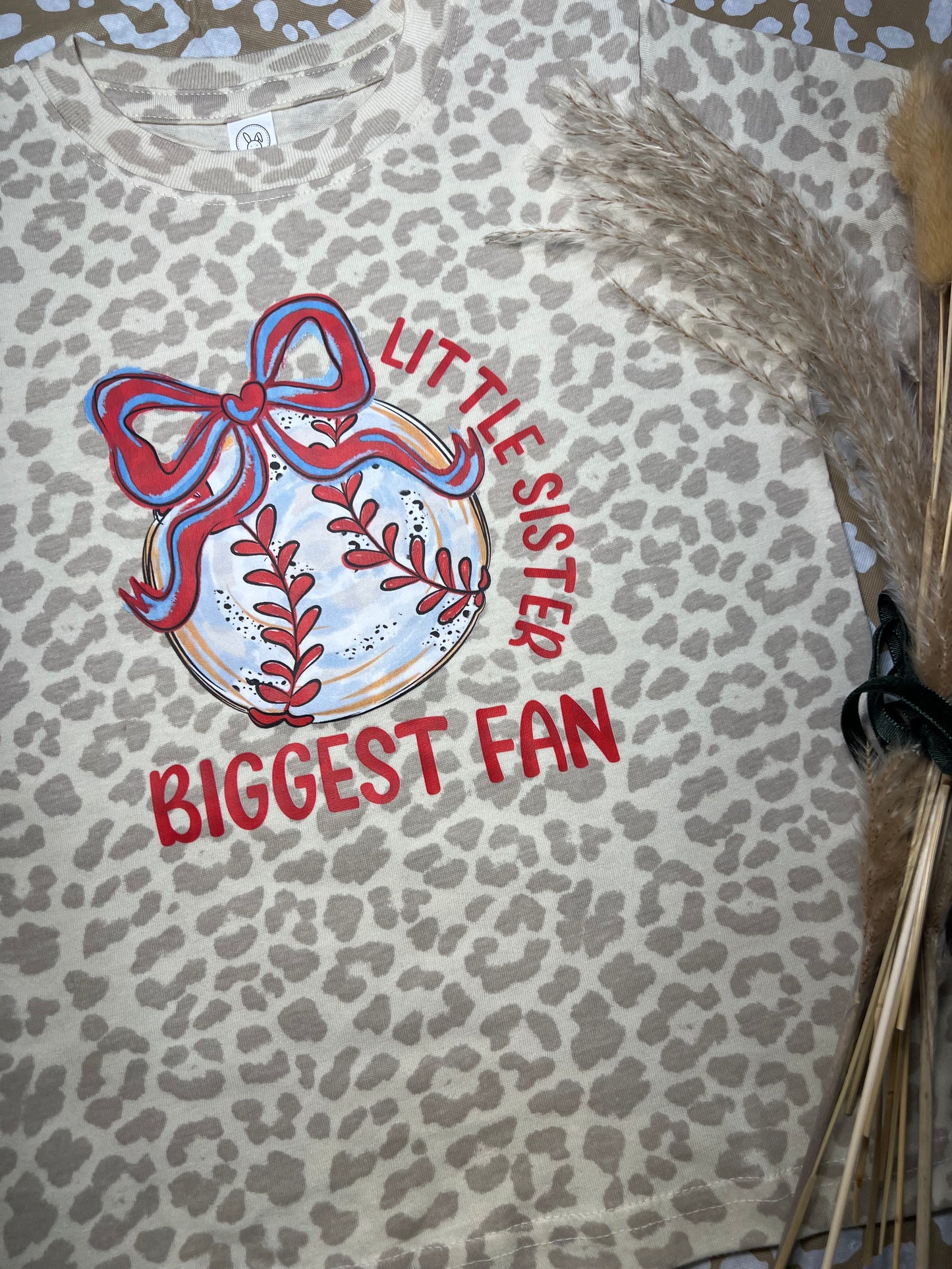 “Little Sister Biggest Fan” Toddler Rabbit Skins T-Shirt