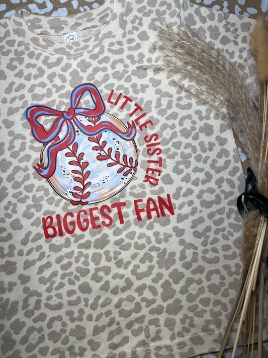 “Little Sister Biggest Fan” Toddler Rabbit Skins T-Shirt