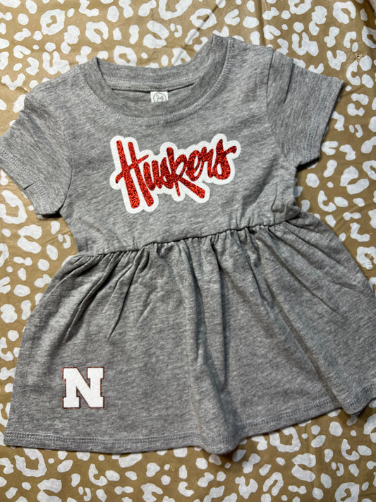Heather Gray Infant/Toddler Rabbit Skins Dress