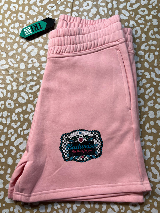Pink Tri Dri Beer Sweat Shorts
