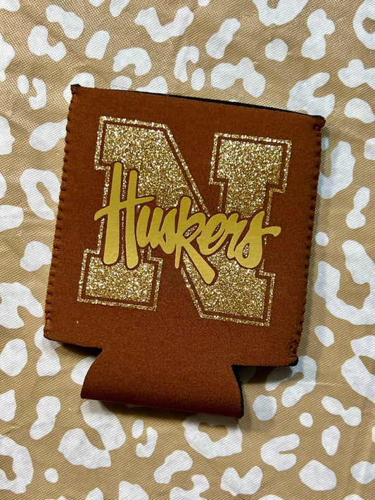 Glitter “N” Koozie (Brown)