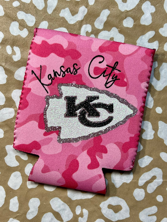 Pink Camo KC Koozie