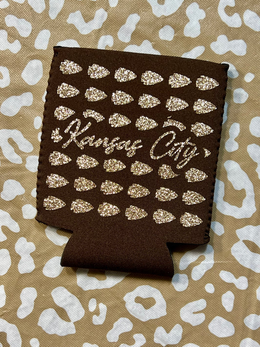 Brown Glitter KC Koozie