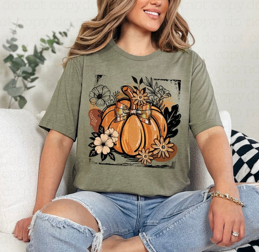 Boho Floral Pumpkin