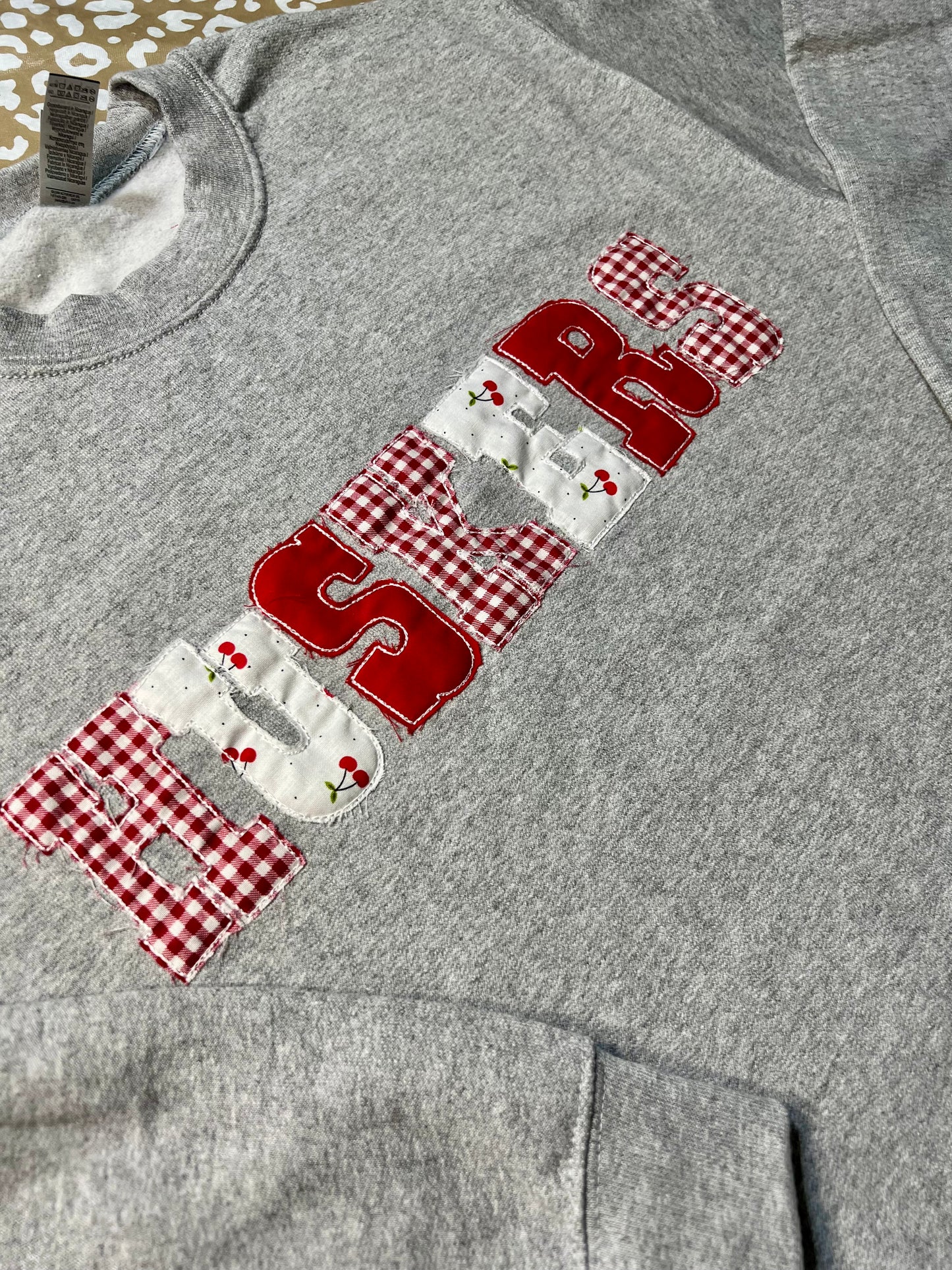Adult Appliqué Grey Gameday Crewneck Sweatshirt