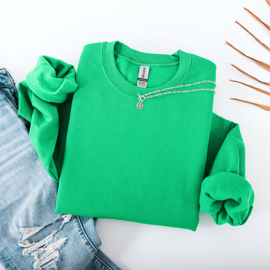 Irish Green Gildan Crewneck Sweatshirt
