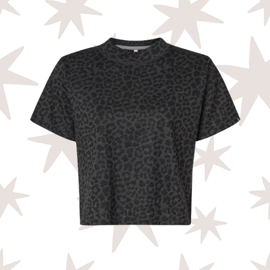Black Leopard LAT Boxy T-Shirt
