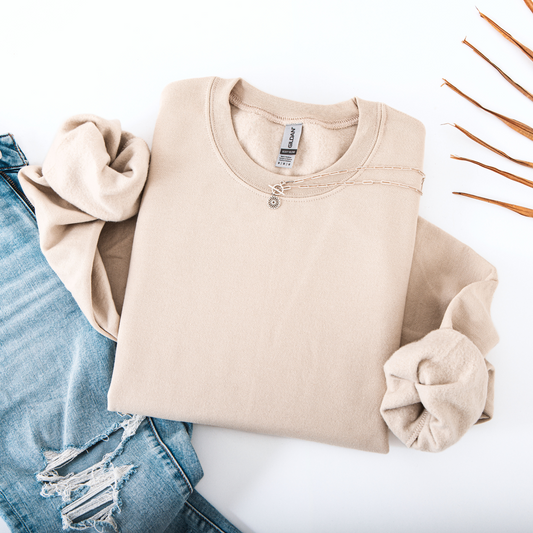 Sand Gildan Crewneck Sweatshirt