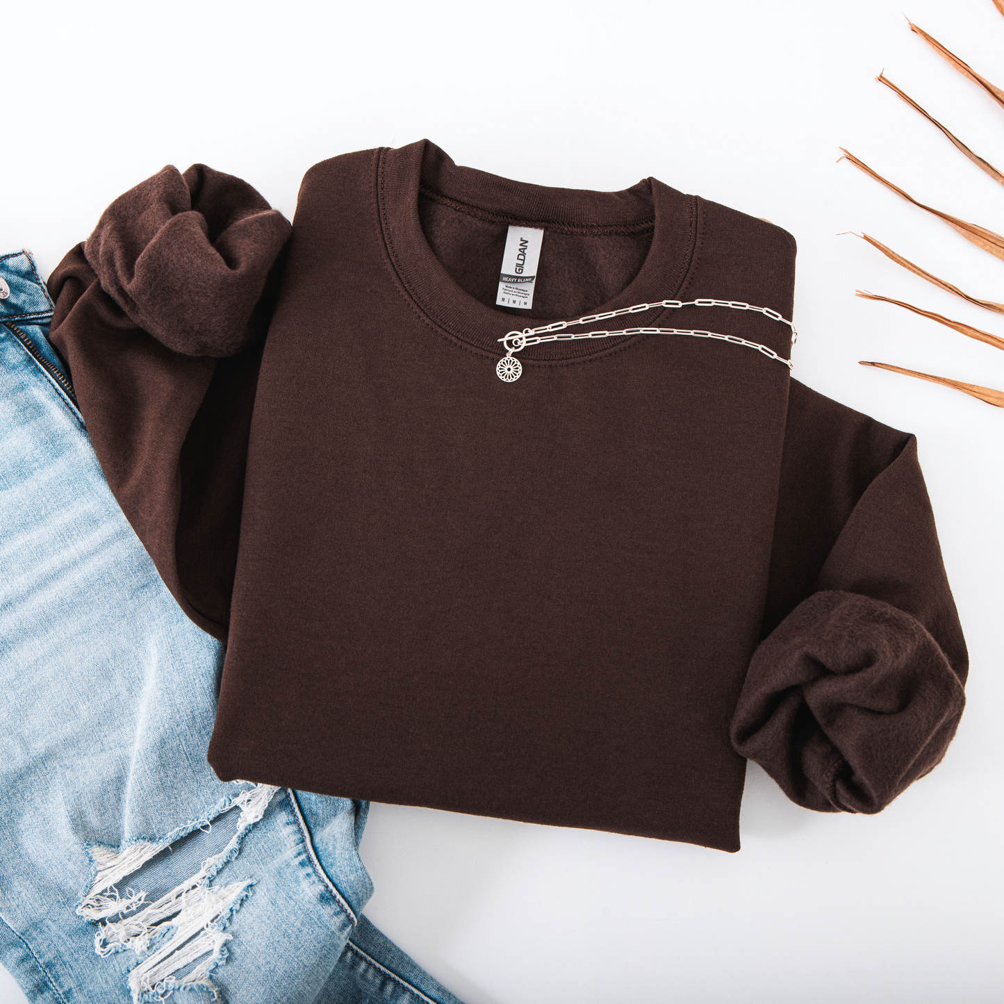 Dark Chocolate Gildan Crewneck Sweatshirt