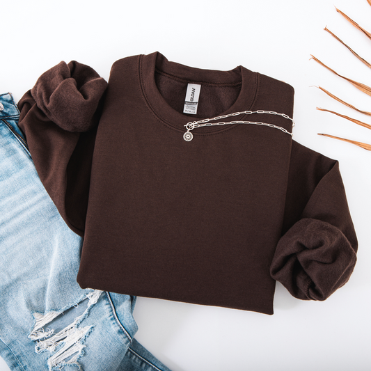Dark Chocolate Gildan Crewneck Sweatshirt