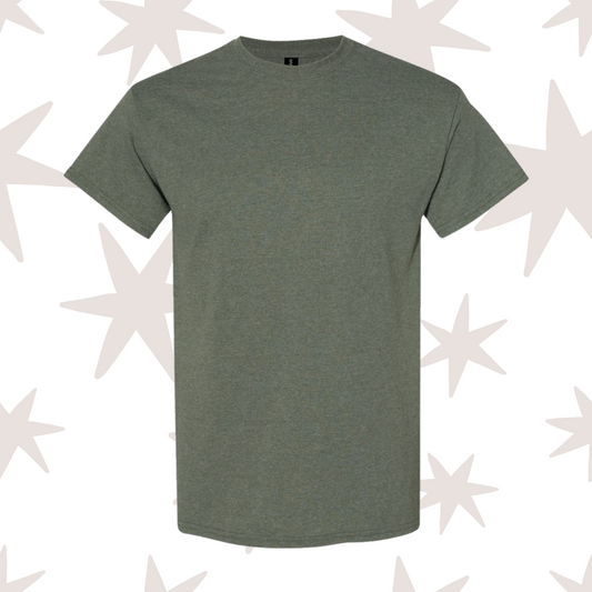 Heather Military Green Gildan T-Shirt