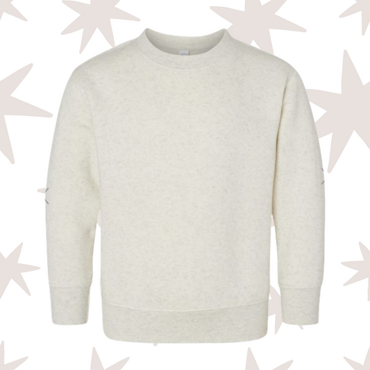 Natural Heather Toddler Rabbit Skins Crewneck Sweatshirt