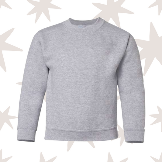 Sport Grey Youth Gildan Crewneck Sweatshirt