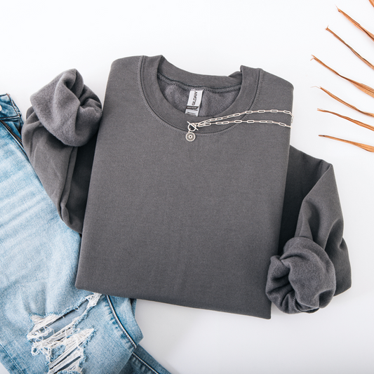 Charcoal Gildan Crewneck Sweatshirt