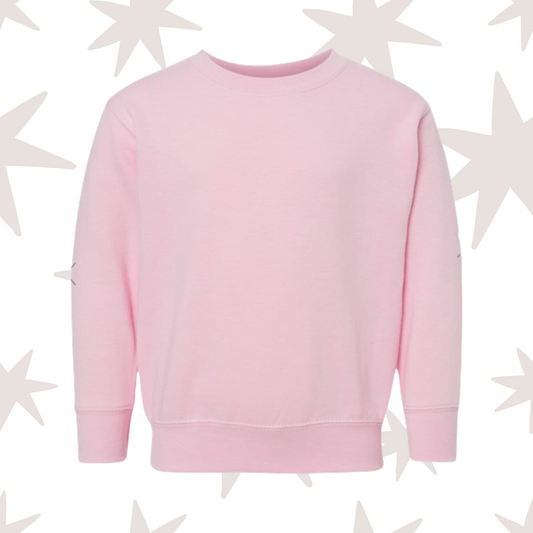 Pink Toddler Rabbit Skins Crewneck Sweatshirt