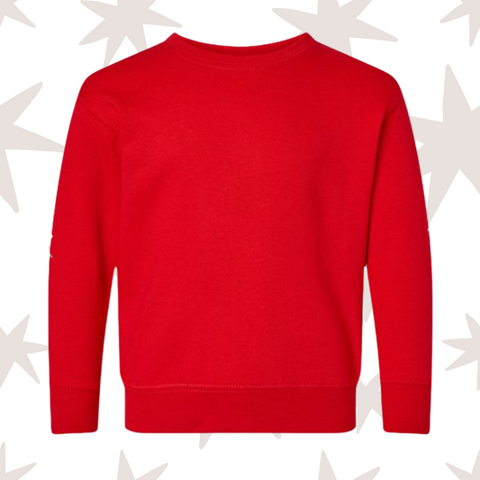 Red Toddler Rabbit Skins Crewneck Sweatshirt