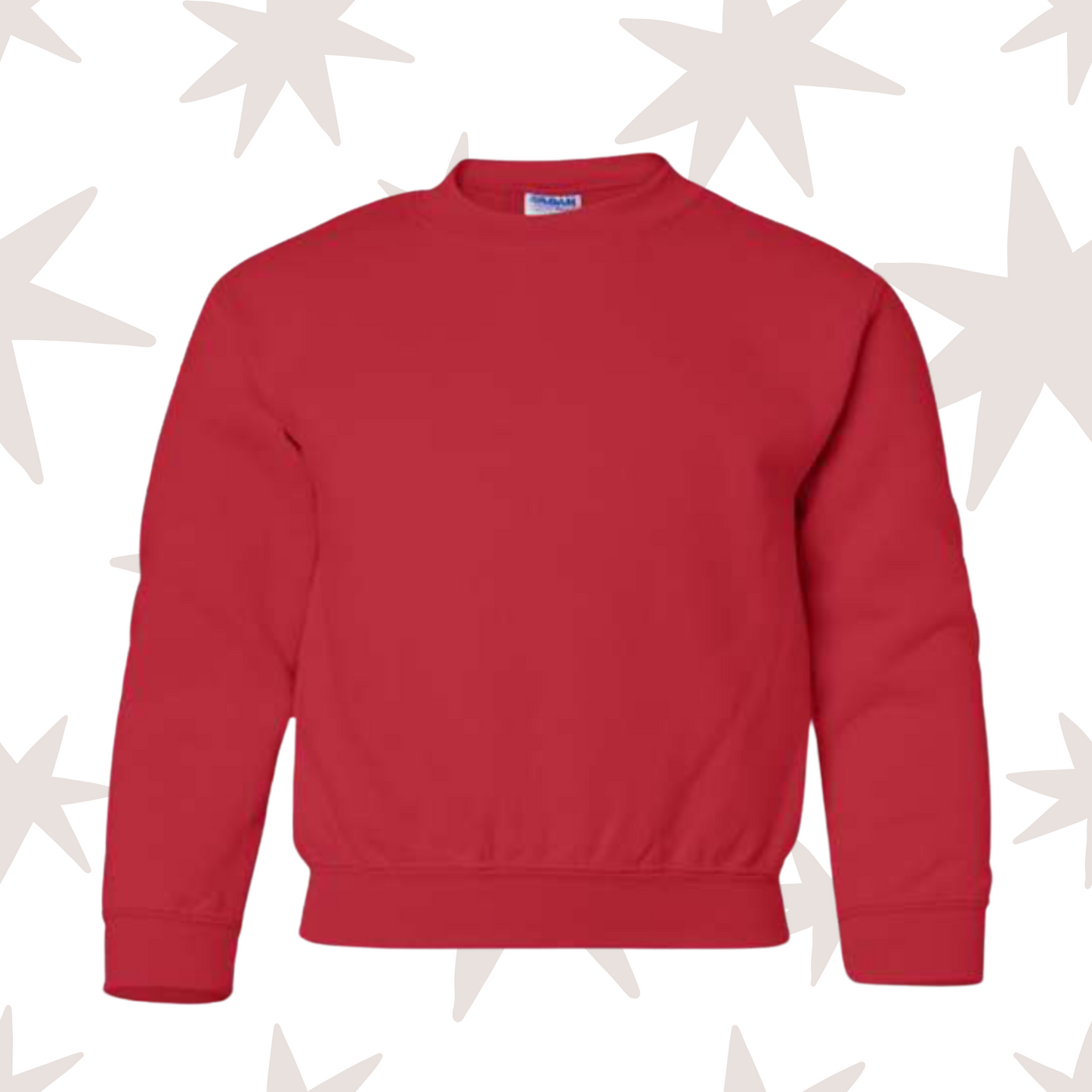 Red Youth Gildan Crewneck Sweatshirt