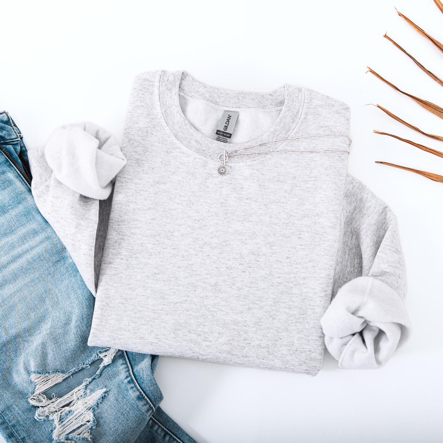 Ash Gildan Crewneck Sweatshirt
