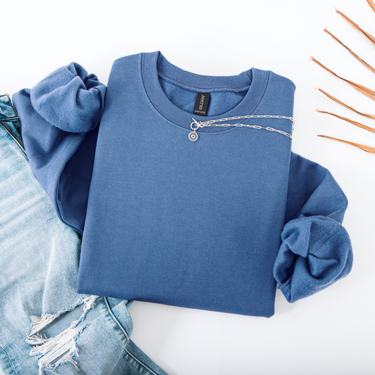 Indigo Blue Gildan Crewneck Sweatshirt