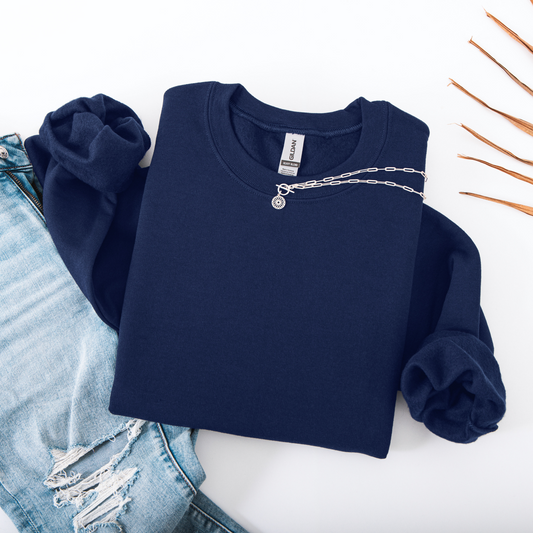 Navy Gildan Crewneck Sweatshirt