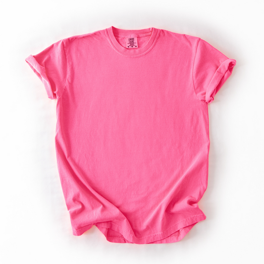 Neon Pink Comfort colors T-Shirt